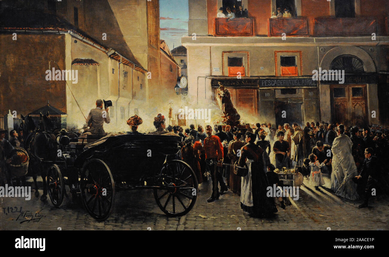Manuel Fernandez Carpio (1853-1929). Pittore spagnolo. Processione di San Antonio a Madrid, 1893. Museo di storia. Madrid. Spagna. (In prestito, Prado Museo Nazionale, Madrid). Foto Stock