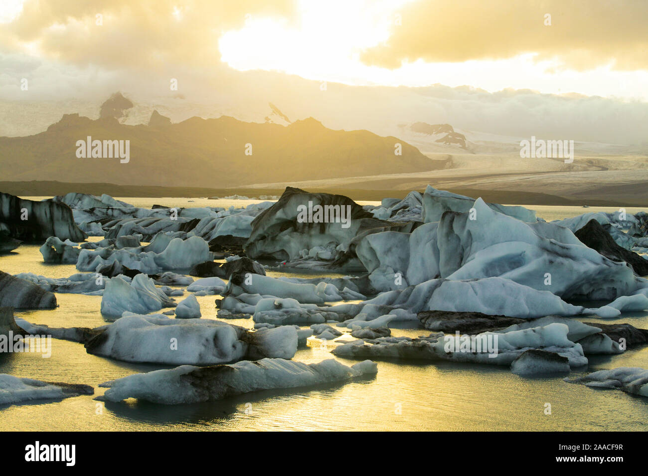 Islanda JOKULSARLON lago glaciale Foto Stock