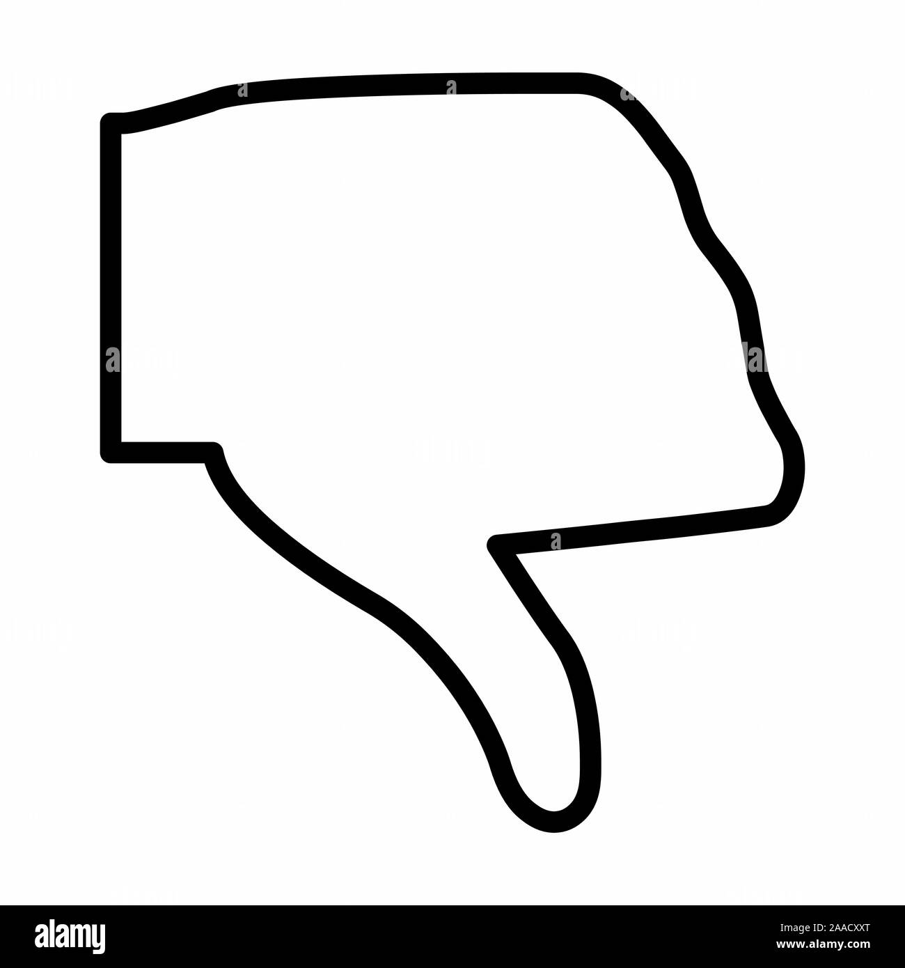 Pollice in giù icona Illustrazione Vettoriale