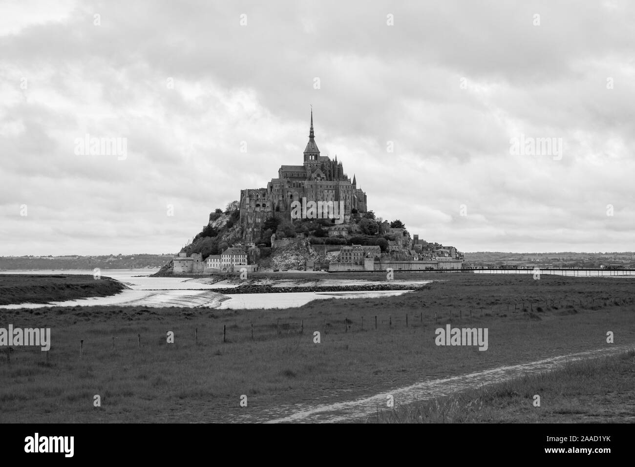 Il Mont Saint Michel, in Normandia, Francia, Europa. Foto V.D. Foto Stock