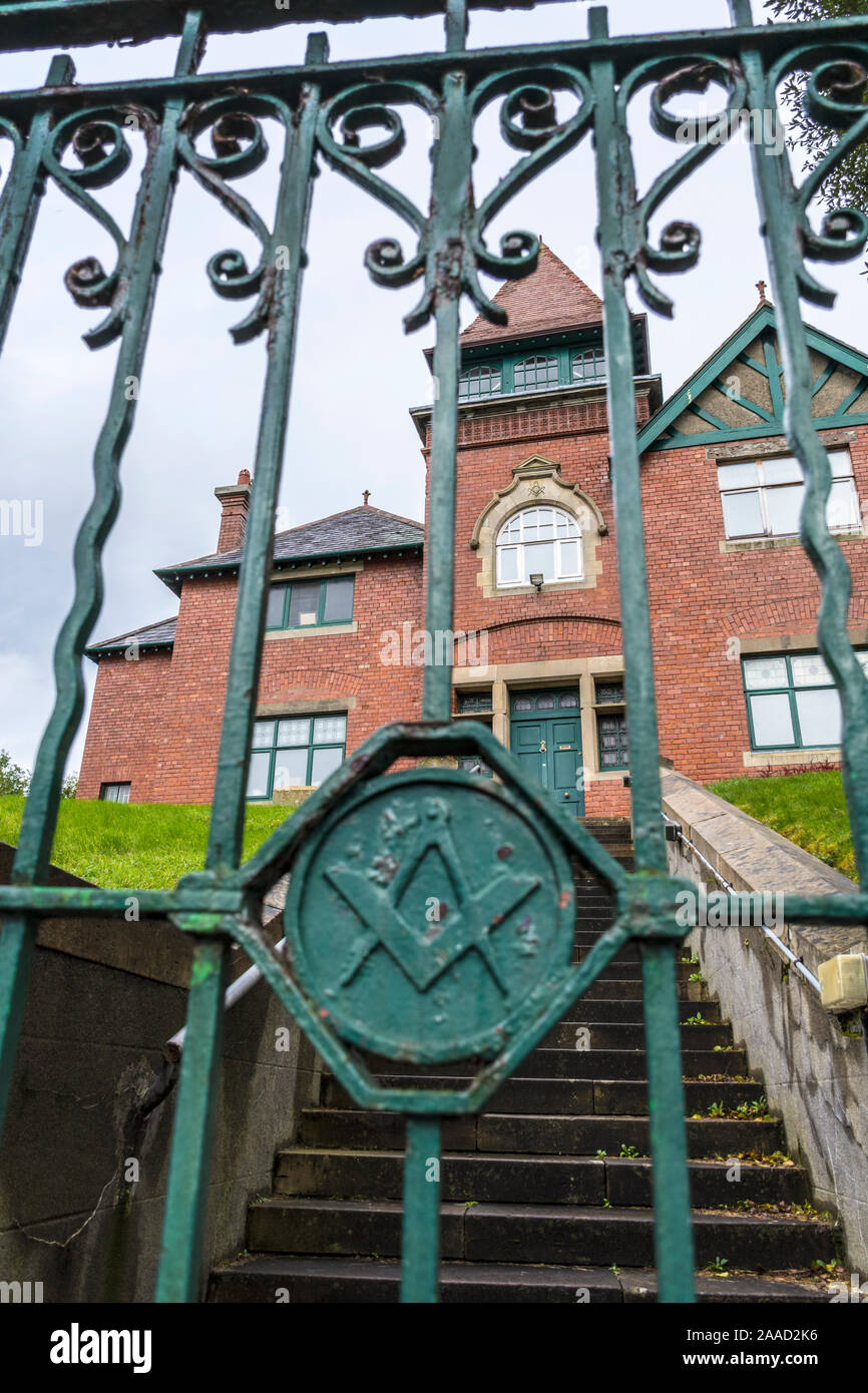 Masonic Hall edificio nella città di Sligo, nella contea di Sligo, Irlanda Foto Stock