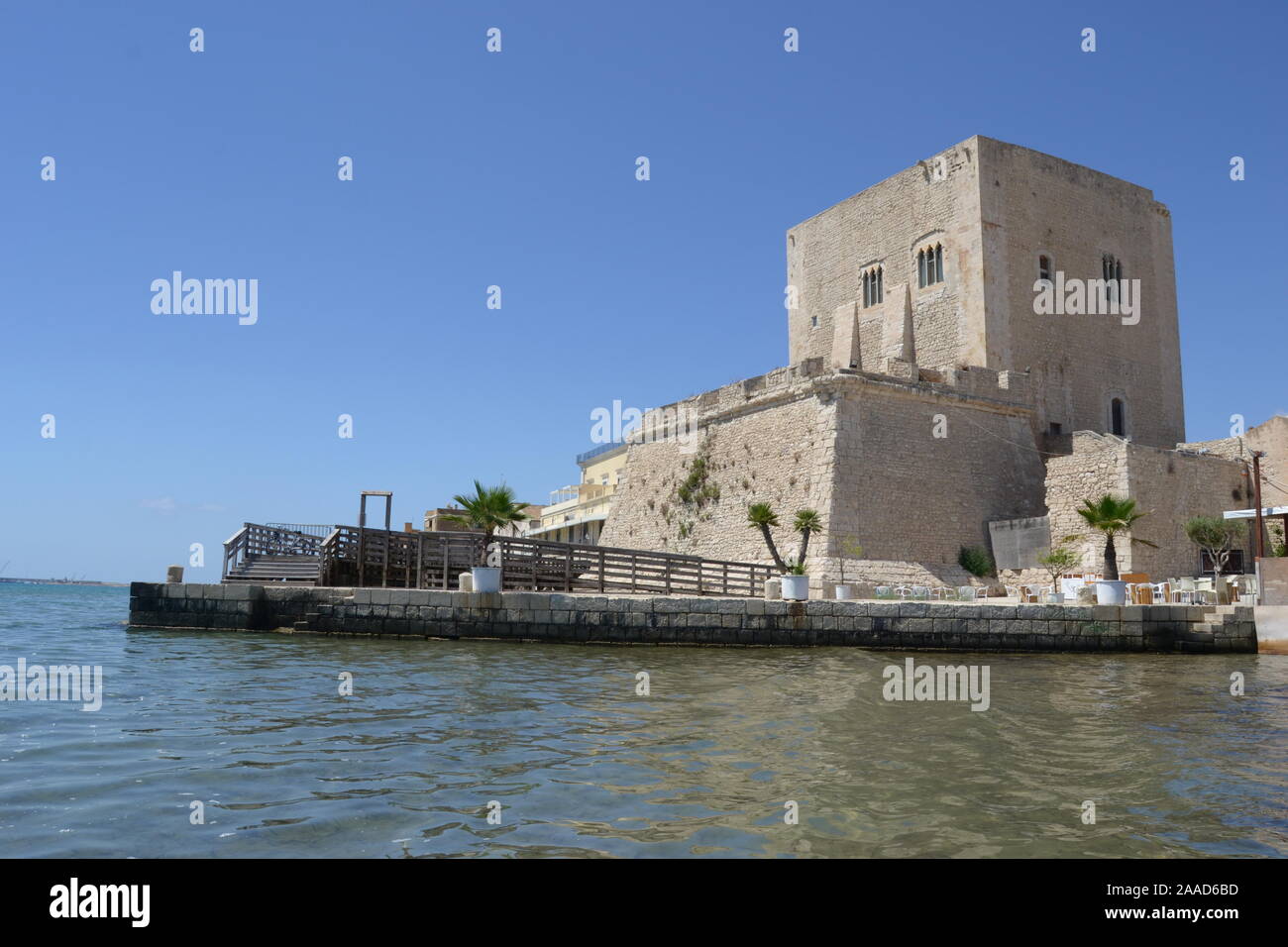 Torre di Cabrera: fortezza militare che è diventata il simbolo di Pozzallo Foto Stock
