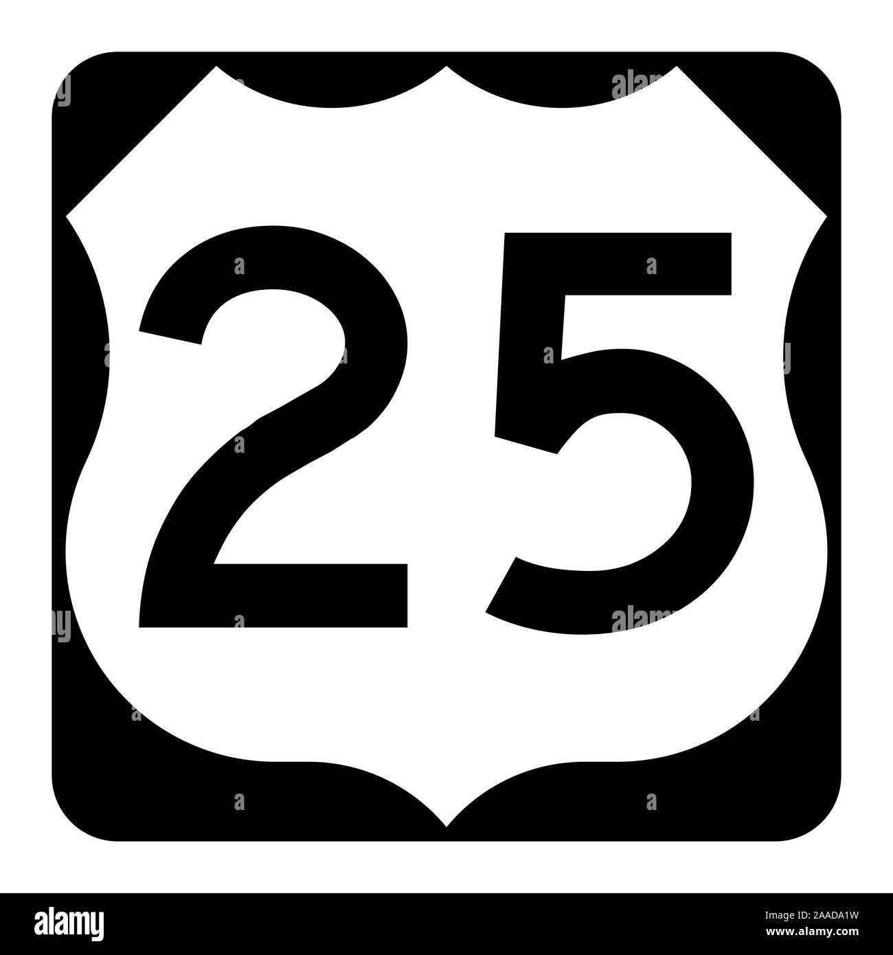 La US Route 25 segno Foto Stock