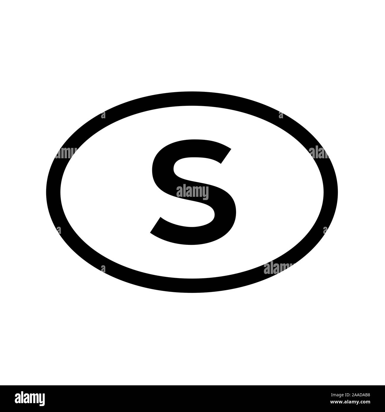 Codice paese di immatricolazione del veicolo in Svezia Foto Stock