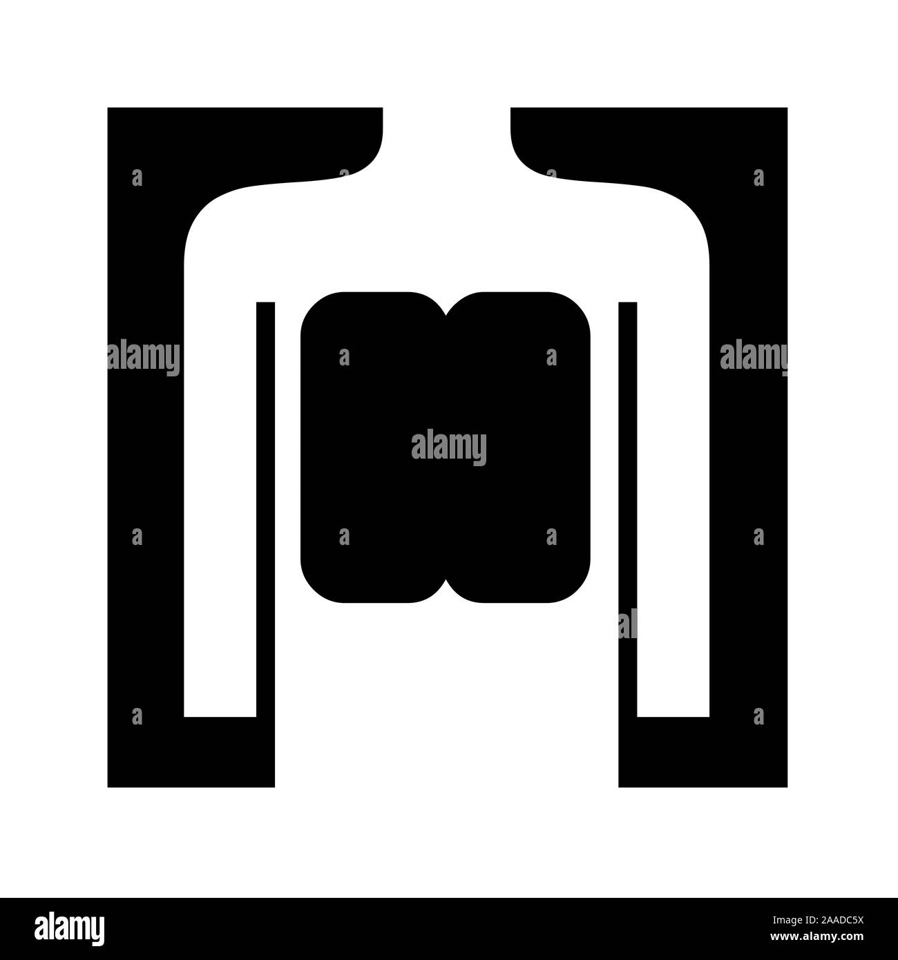 Radiografia del torace icona di simbolo Foto Stock