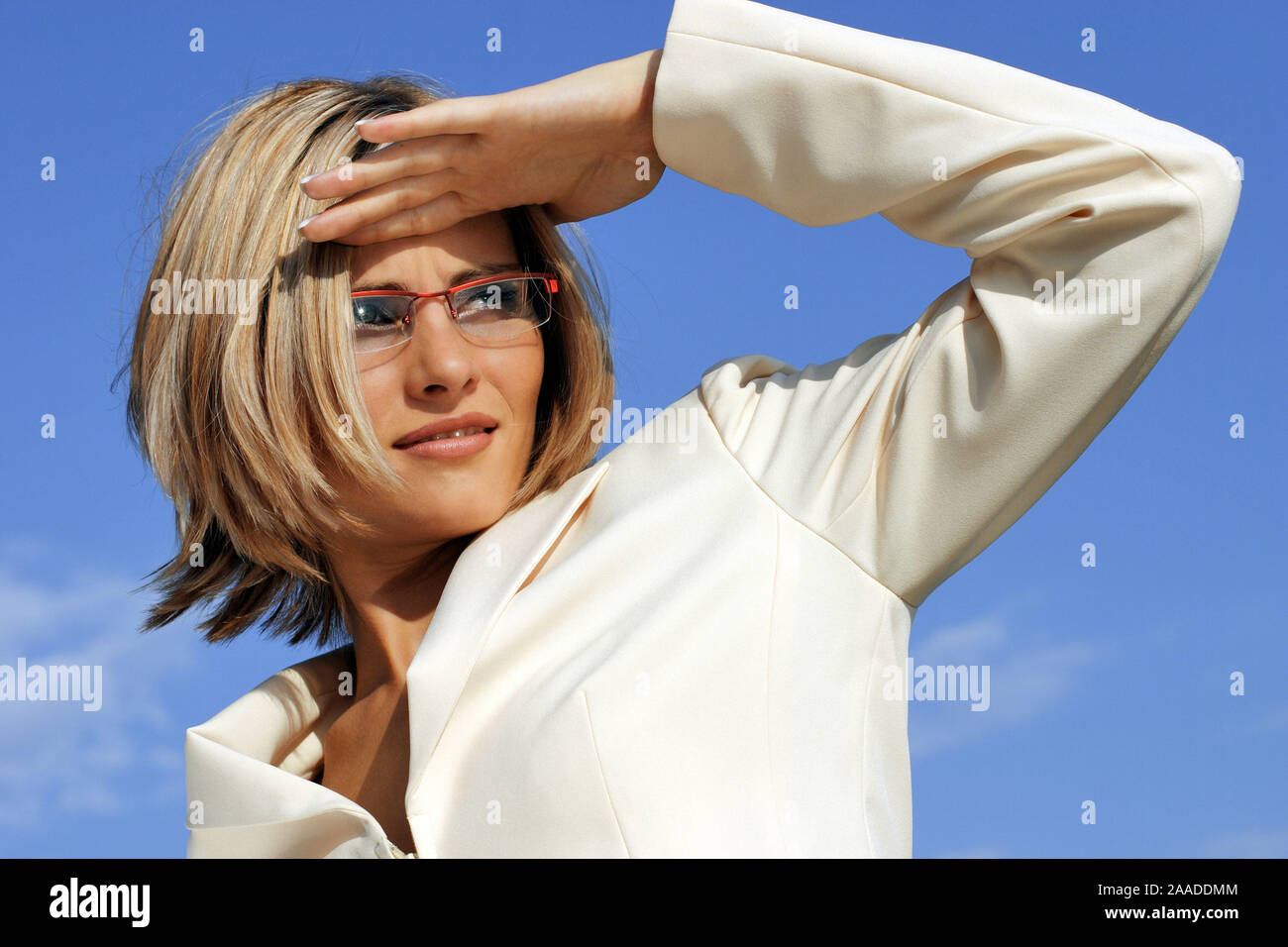 Junge Frau mit Brille | giovane donna bespectacled Foto Stock