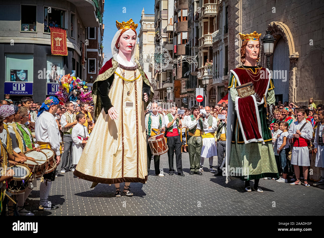 Spagna Algemesì (Valencia) Festa del Mare de Deu de la Salut: Gigantes di Algemesì ( giganti ) Foto Stock