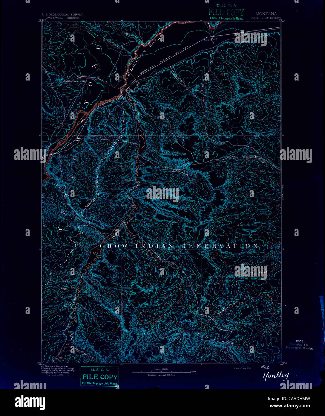 Mappa di huntley montana immagini e fotografie stock ad alta