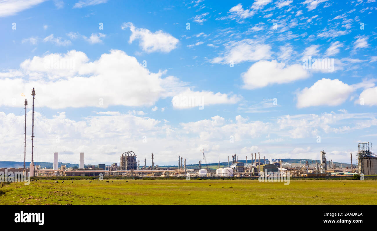 Mossel Bay, Sud Africa - 14 Marzo 2019: Petro SA Lavorazione gas naturale e impianto di raffinazione - una impresa di proprietà statale Foto Stock