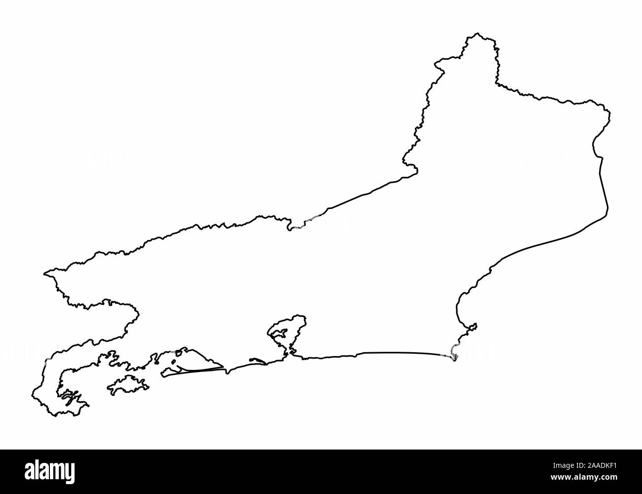 Rio de Janeiro mappa di stato Illustrazione Vettoriale