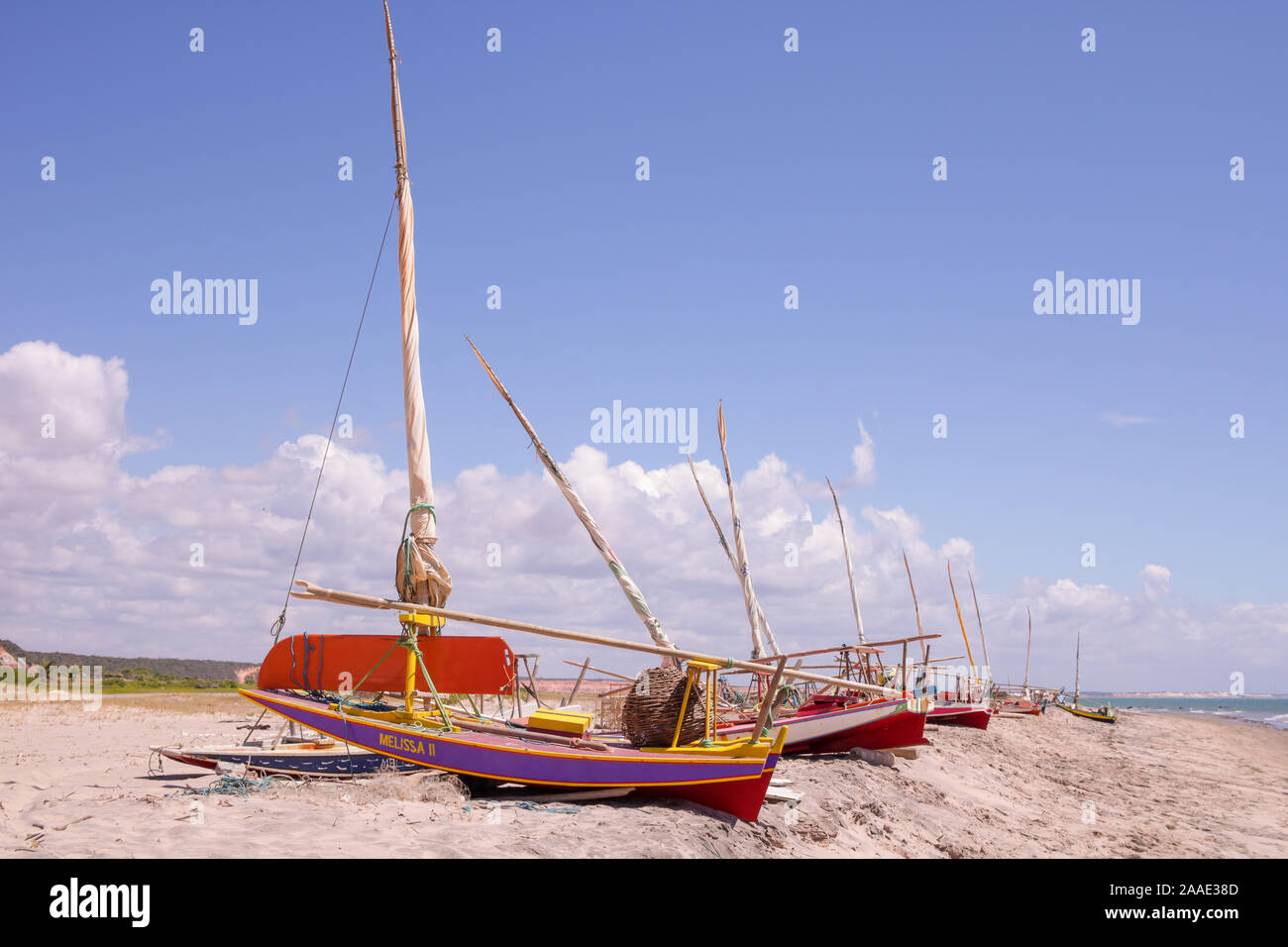 Scene dalla costa dello stato di Ceará nel nord-est Brasile Foto Stock