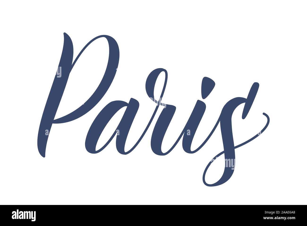 Pennello calligrafia Parigi Illustrazione Vettoriale