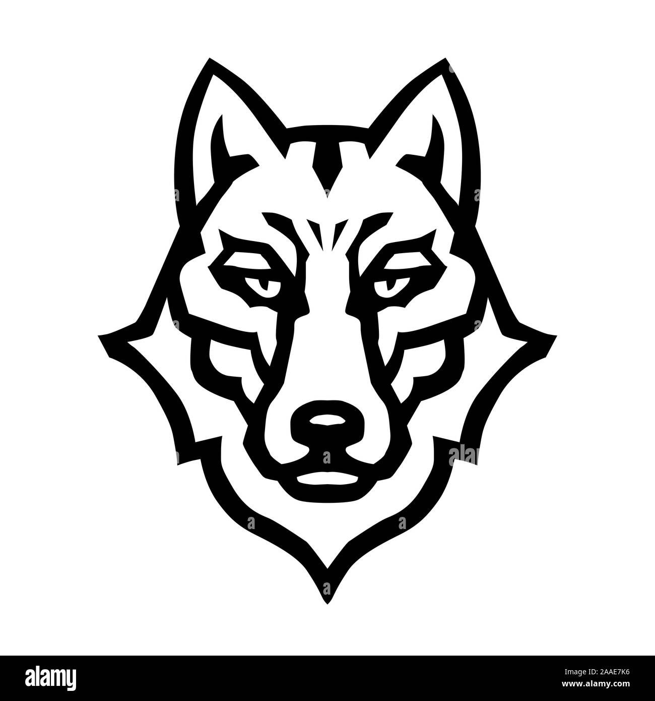Testa di lupo logo vettoriale (29) Foto Stock
