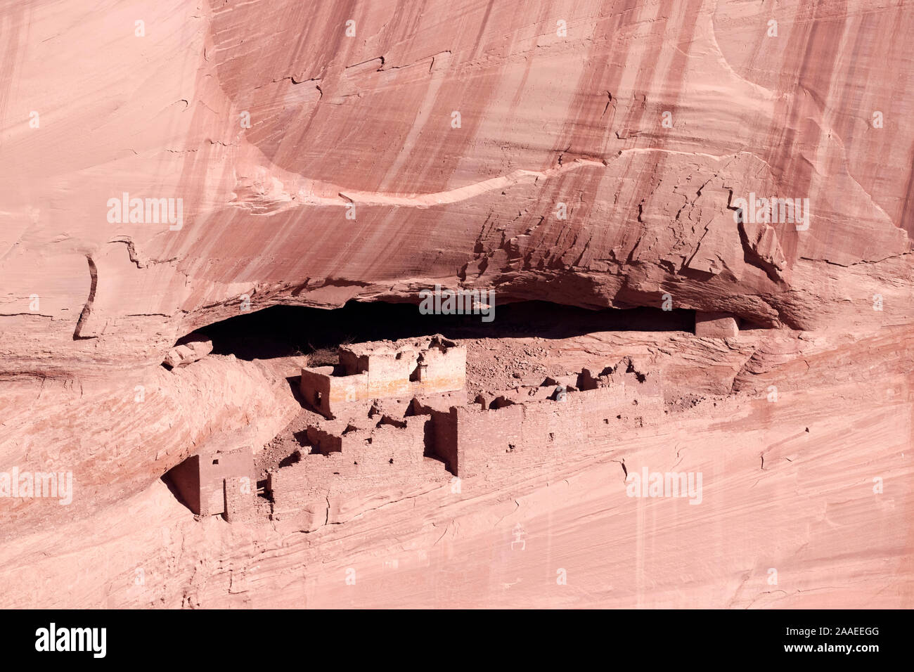 Native American cliff dwellings al Canyon De Chelly in Arizona, Stati Uniti d'America Foto Stock