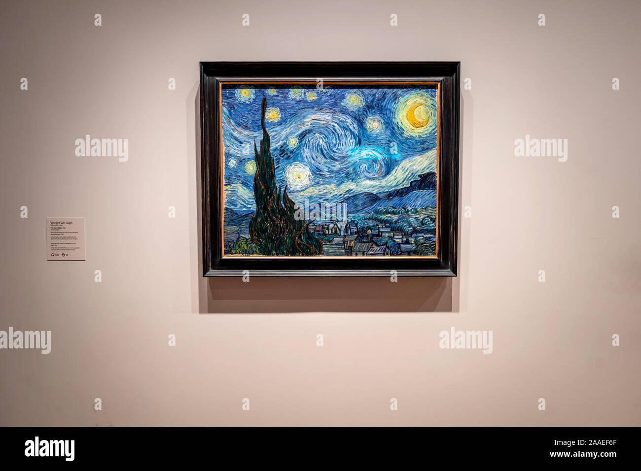 Notte stellata da Viincent van Gogh all'interno del Museo di Arte Moderna di New York City Foto Stock