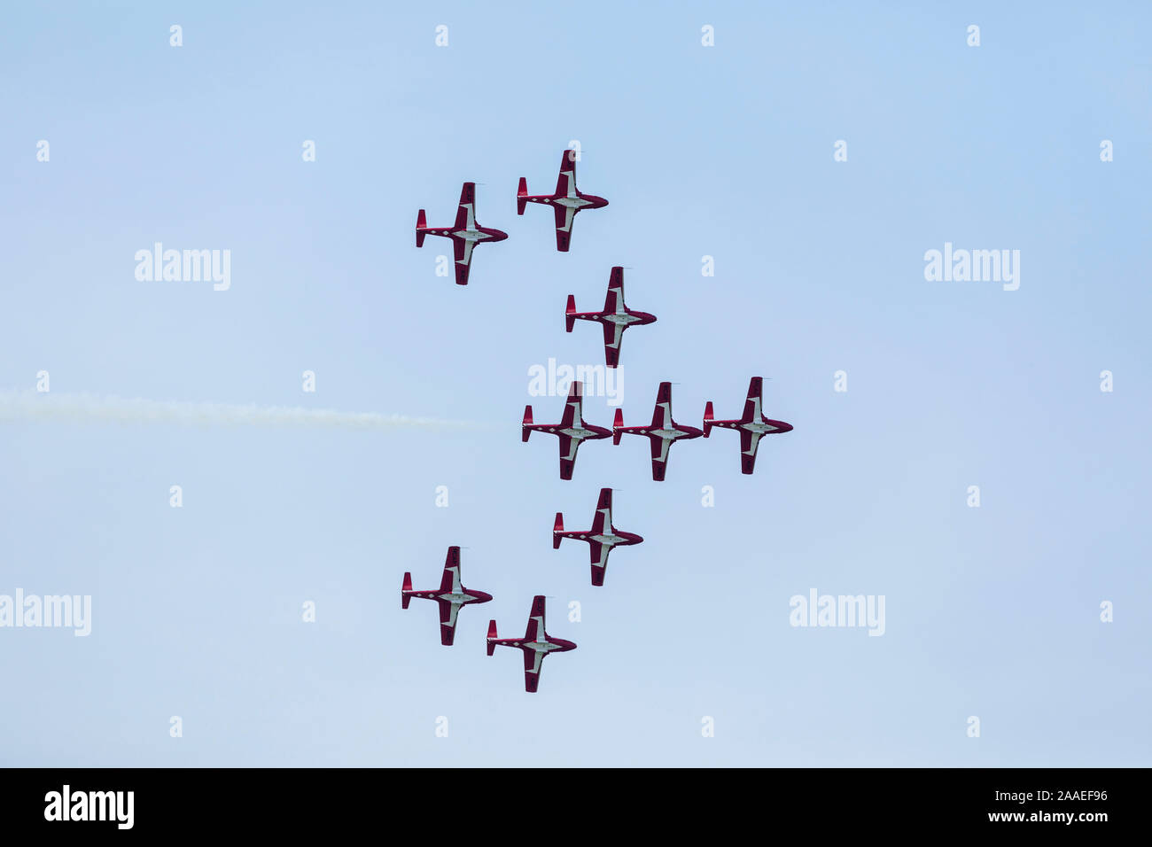 Canada Ontario, Niagara sul lago, Snowbirds air show, dimostrazione di volo dei team del Royal Canadian Air Force Foto Stock