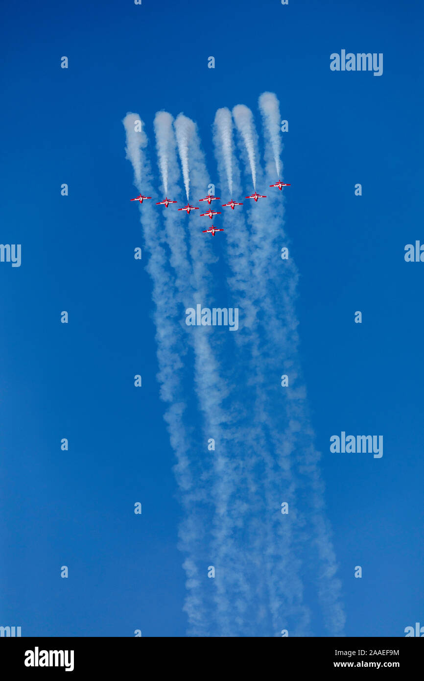 Canada Ontario, Niagara sul lago, Snowbirds air show, dimostrazione di volo dei team del Royal Canadian Air Force Foto Stock