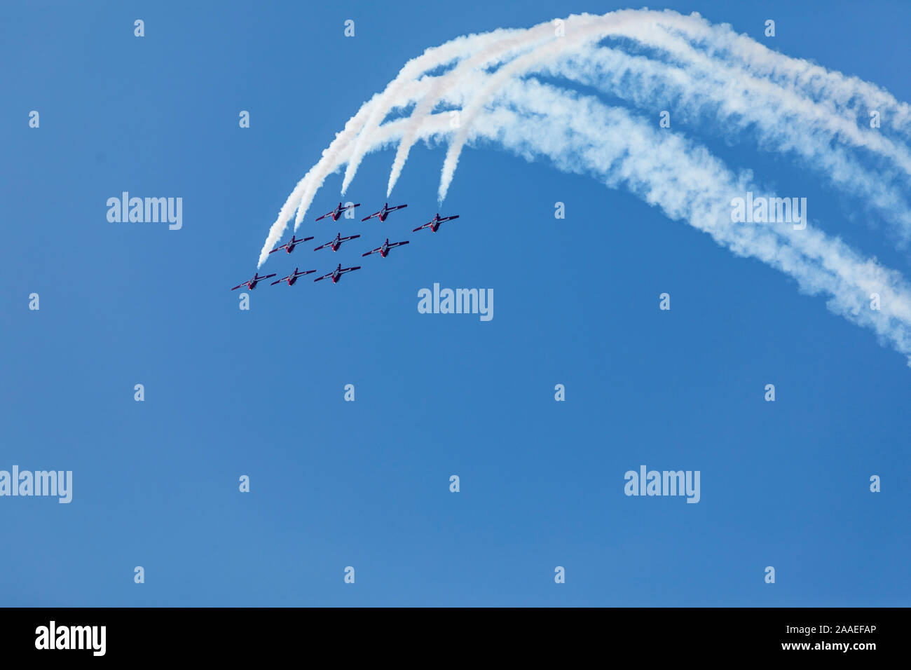 Canada Ontario, Niagara sul lago, Snowbirds air show, dimostrazione di volo dei team del Royal Canadian Air Force Foto Stock