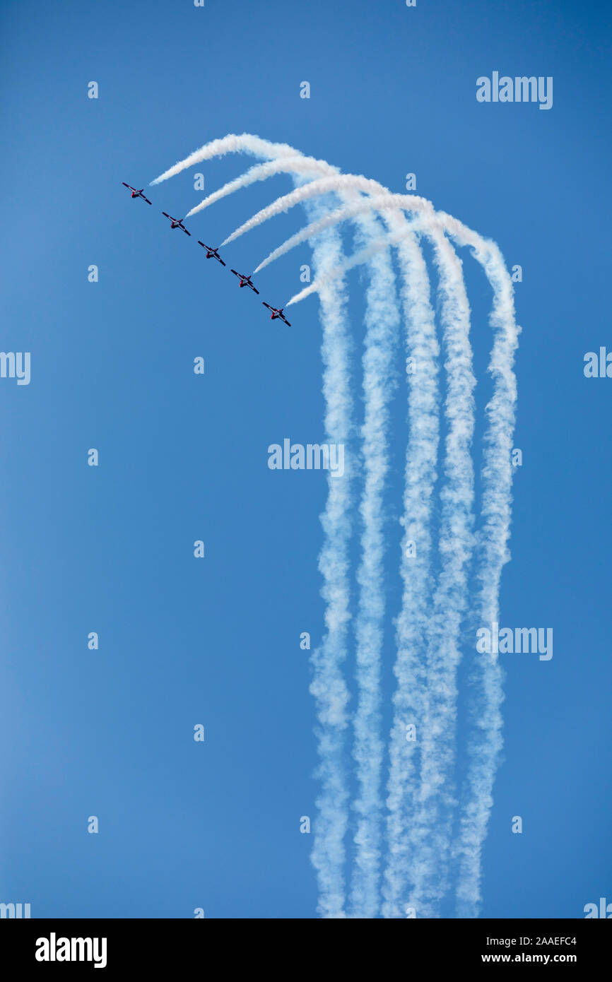 Canada Ontario, Niagara sul lago, Snowbirds air show, dimostrazione di volo dei team del Royal Canadian Air Force Foto Stock