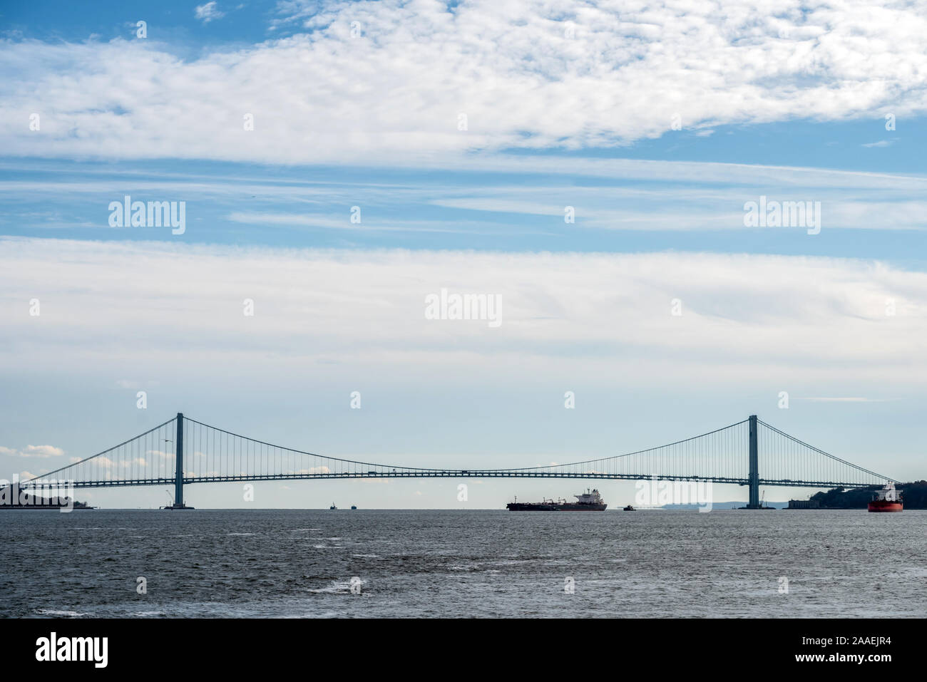 Verrazzano Narrows Bridge in New York City Foto Stock