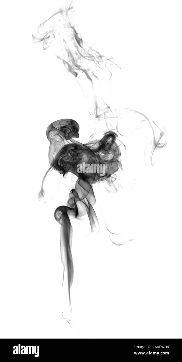 Abstract fumo scuro su sfondo chiaro Foto Stock