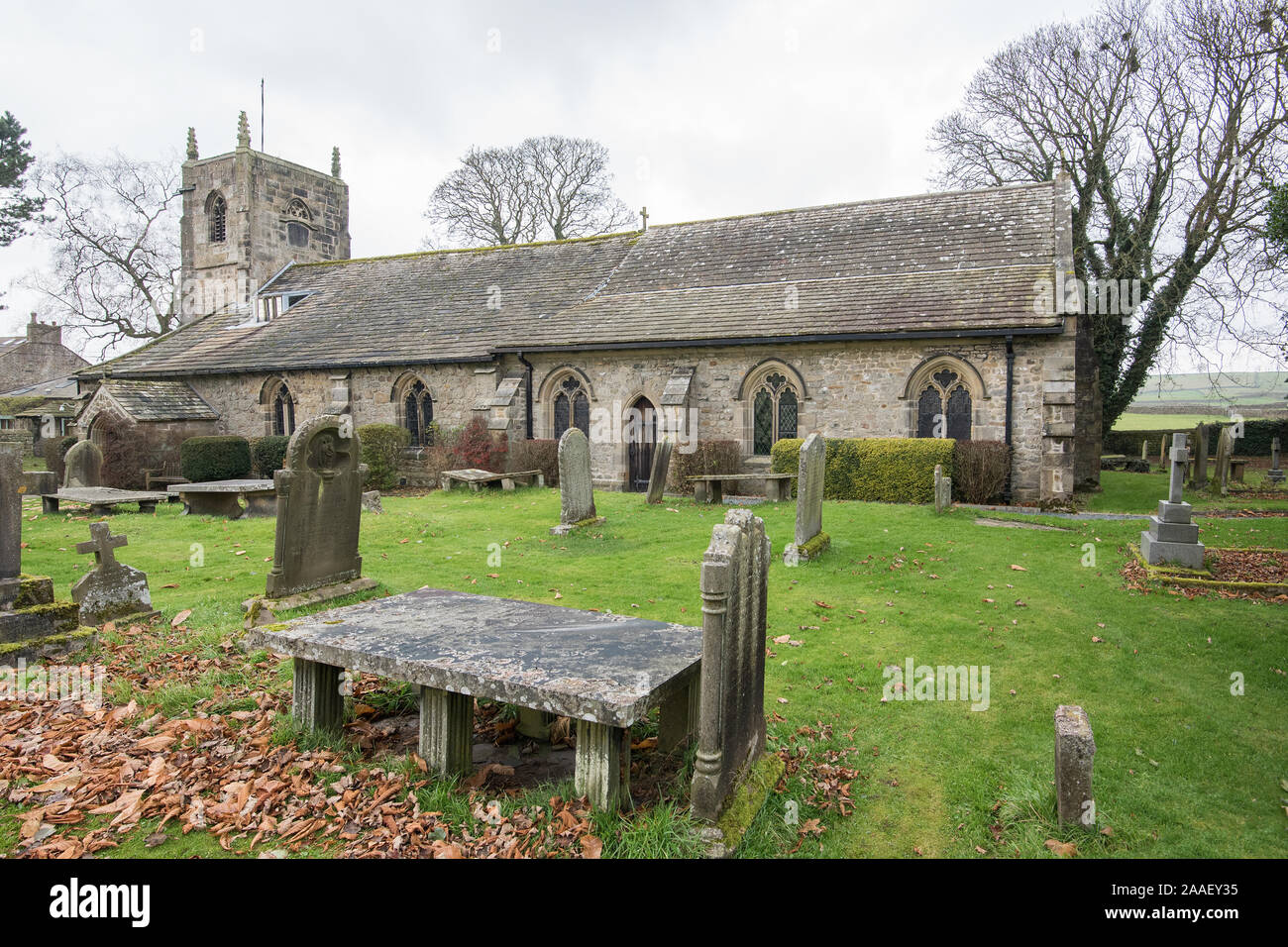 St Mary's Long Preston Foto Stock