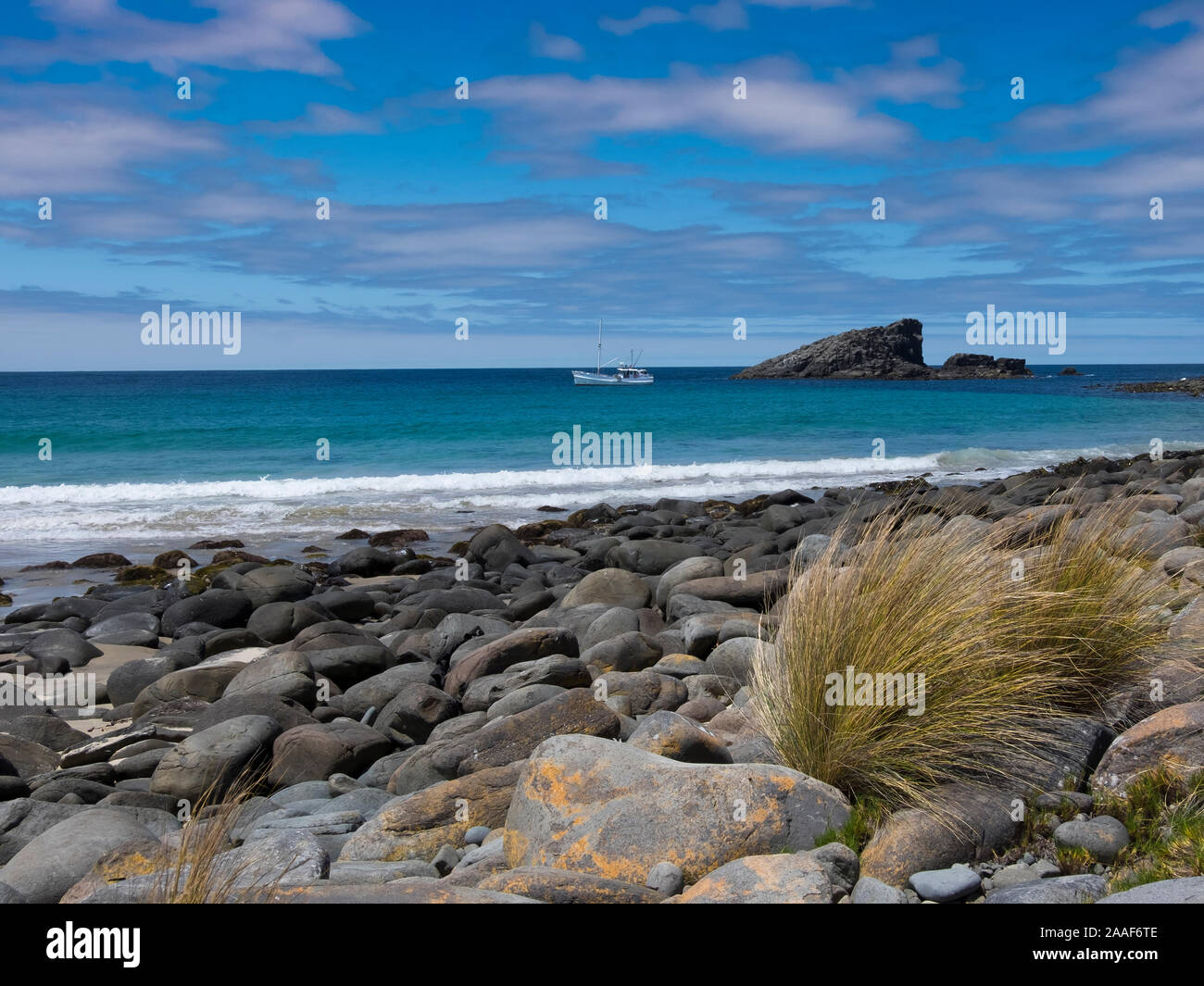 Vista sulla spiaggia di Cape Bruny, Tasmania Foto Stock