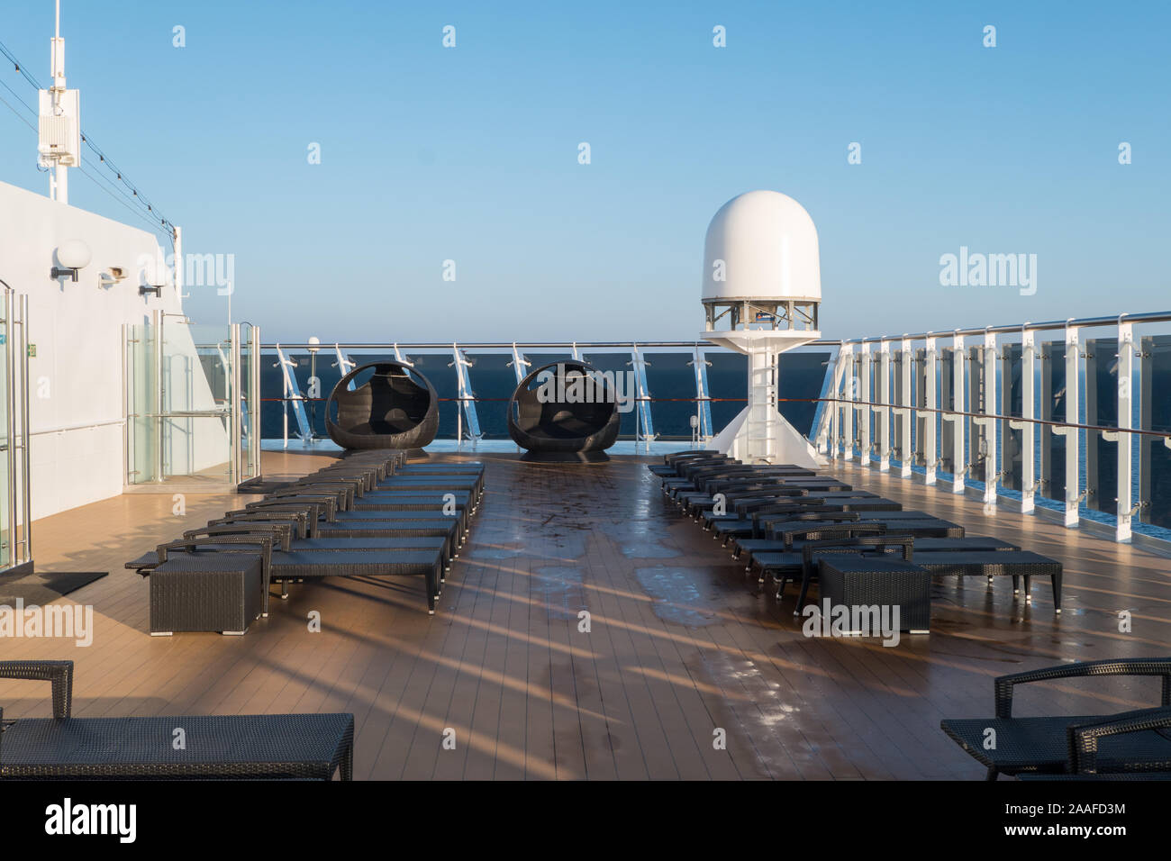 VIP sun deck sulla nave da crociera MSC Lirica Foto Stock
