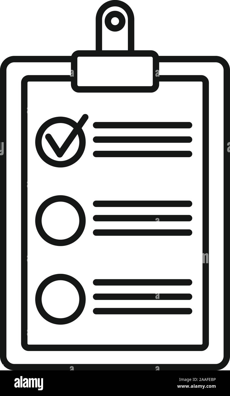 Elenco di controllo dei pacchi icona. Delineare i pacchi checklist ...