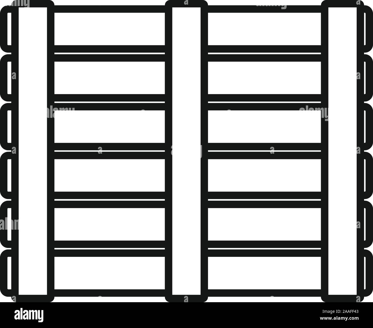 Nuovo pallet legno icona. Delineare un nuovo pallet legno icona vettoriali per il web design isolato su sfondo bianco Illustrazione Vettoriale