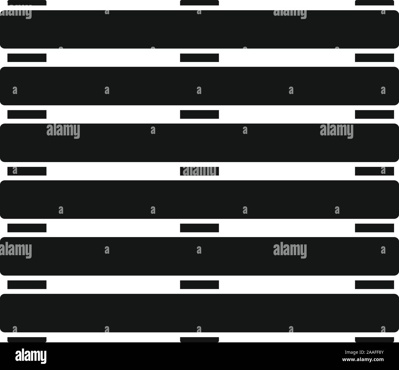 Nuovo pallet legno icona. Semplice illustrazione di nuovi pallet legno icona vettoriali per il web design isolato su sfondo bianco Illustrazione Vettoriale