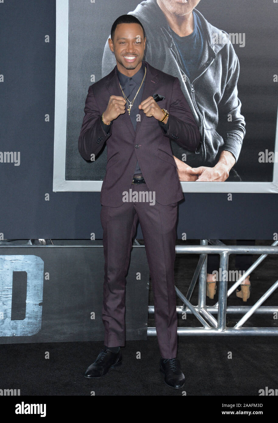 LOS ANGELES, CA - Novembre 19, 2015: Attore Terrence J (Terrence Jenkins) alla premiere di "credo" © 2015 Paul Smith / Featureflash Foto Stock