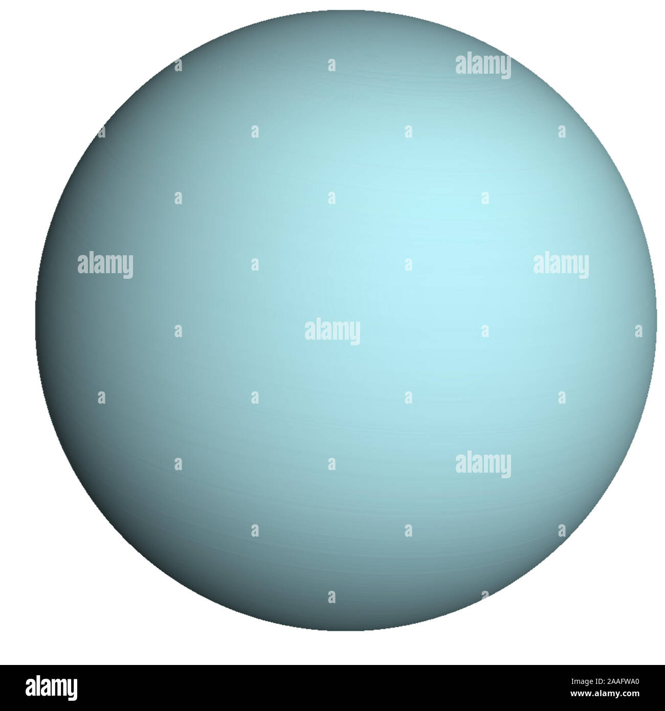 Dettaglio elevato Urano pianeta del sistema solare isolato. Fiction pianeta blu. Gli elementi di questa immagine fornita dalla NASA. Foto Stock