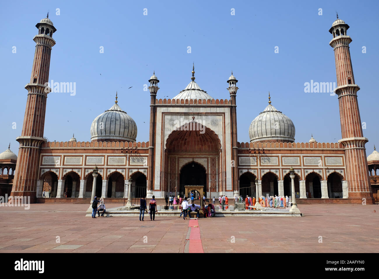 Luoghi religiosi - Islam India Delhi moschea Jama. Foto Stock