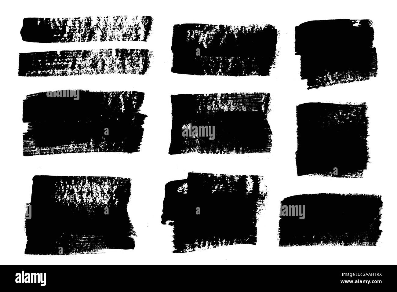 I tratti di pennello. Vector pennelli set. Grunge gli elementi di design Illustrazione Vettoriale