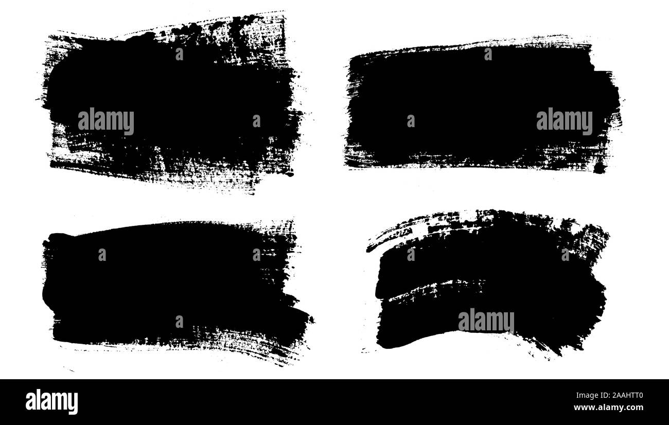 I tratti di pennello. Vector pennelli set. Grunge gli elementi di design Illustrazione Vettoriale