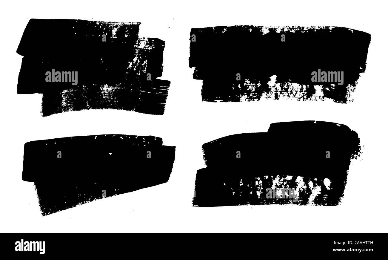 I tratti di pennello. Vector pennelli set. Grunge gli elementi di design Illustrazione Vettoriale