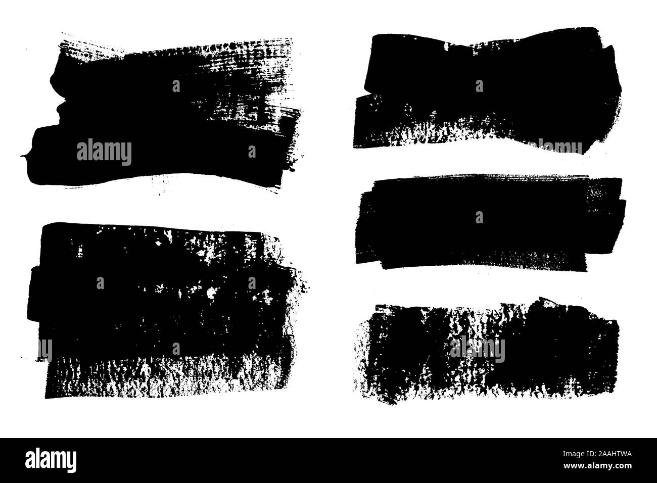 I tratti di pennello. Vector pennelli set. Grunge gli elementi di design Illustrazione Vettoriale