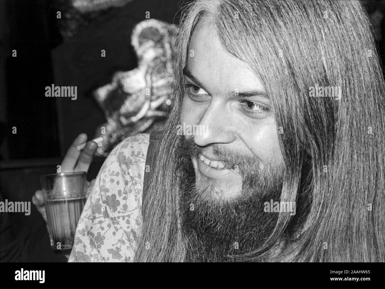 Leon Russell (Lawton,Oklahoma, 2 aprile 1942 - Nashville, 13 novembre 2016) nel corso di un colloquio, Amsterdam, 1969 Foto Stock