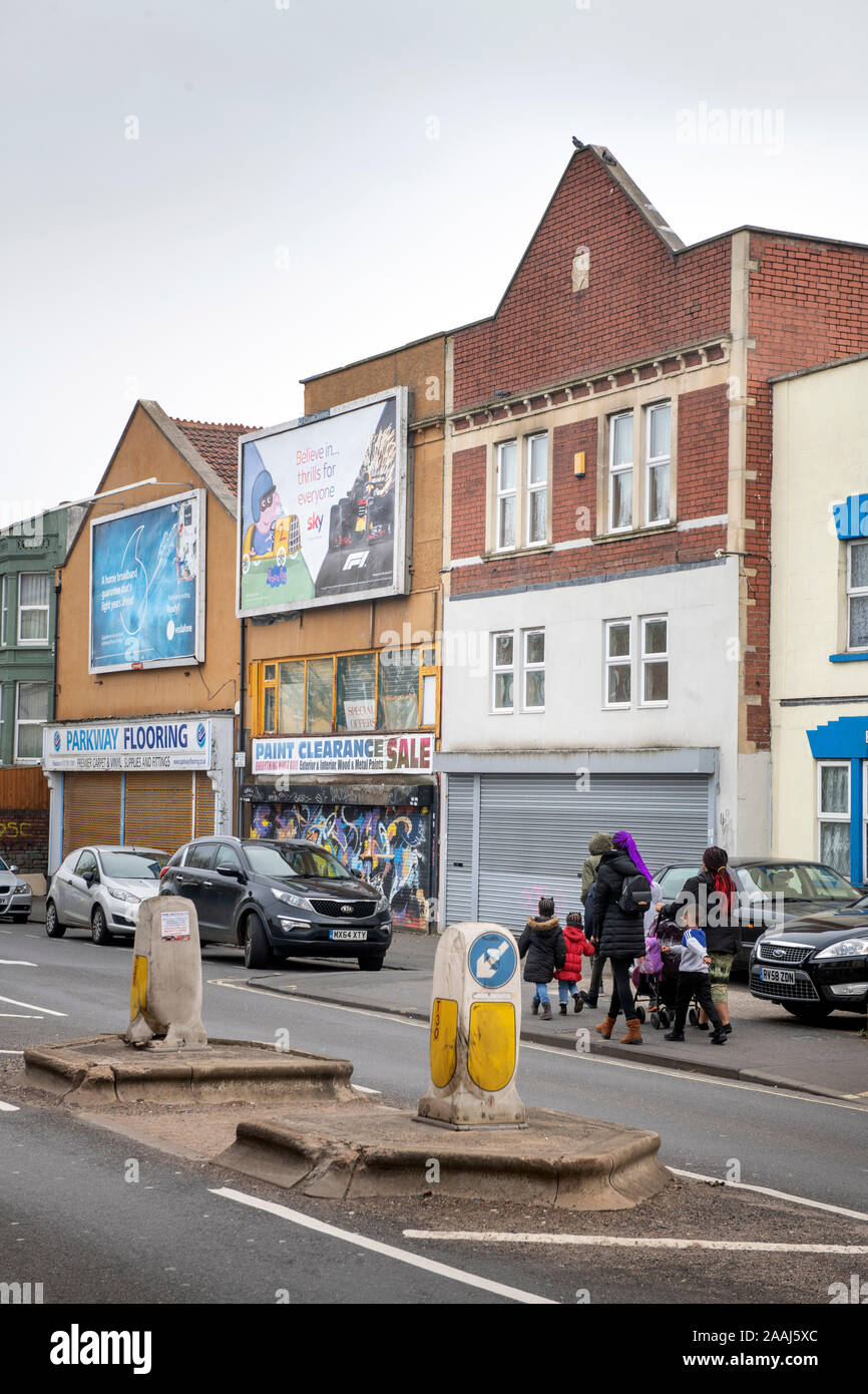 Stapleton Road a Bristol che alcune persone hanno etichettato come il peggiore in Gran Bretagna compresi dal Ministro Sajid Javid che vivevano lì come un bambino Foto Stock