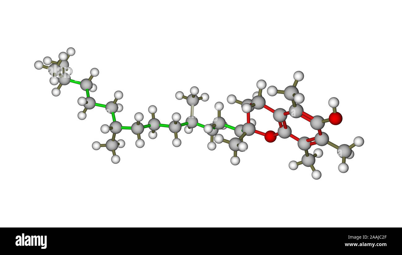 Struttura Molecolare di alfa-tocoferolo (vitamina E Foto stock - Alamy
