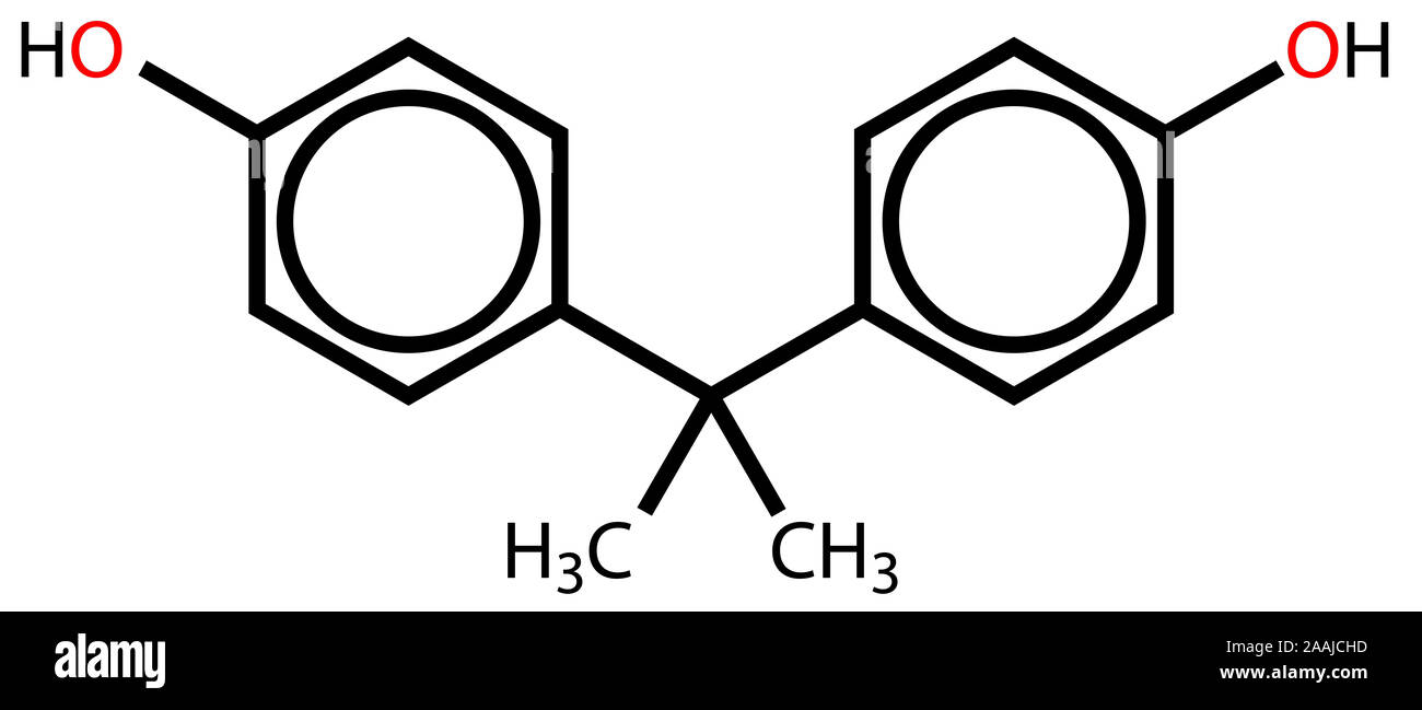 Il bisfenolo A formula strutturale Foto Stock