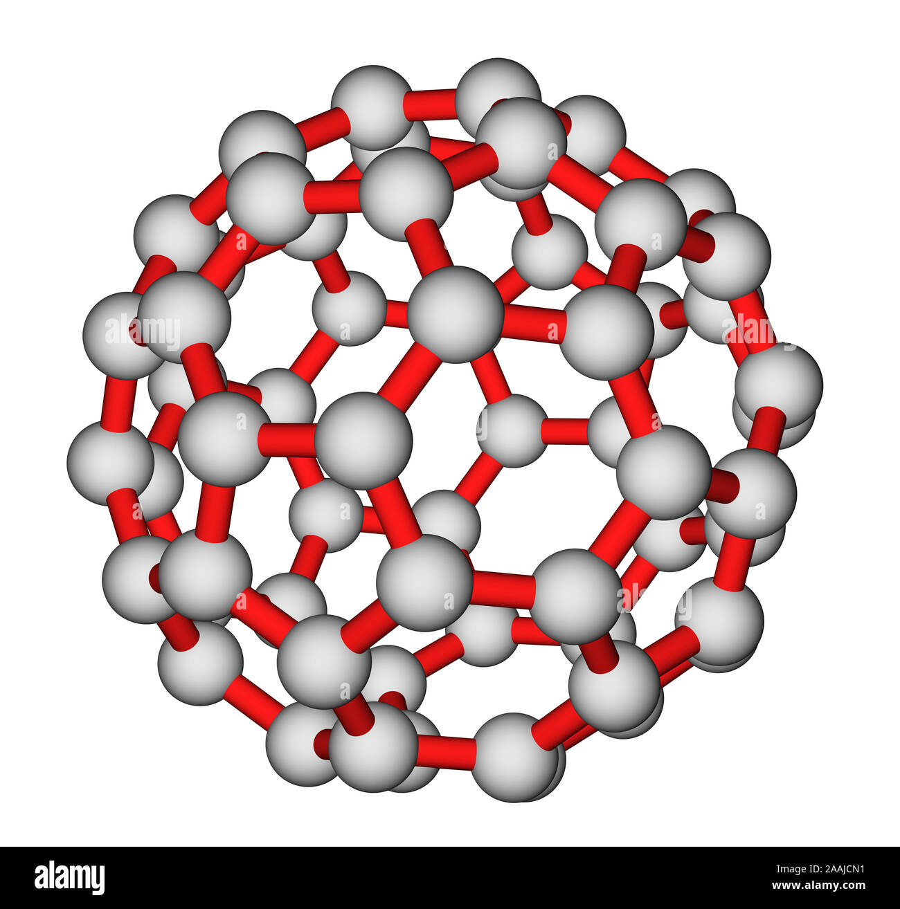 Il fullerene C60 struttura molecolare Foto Stock