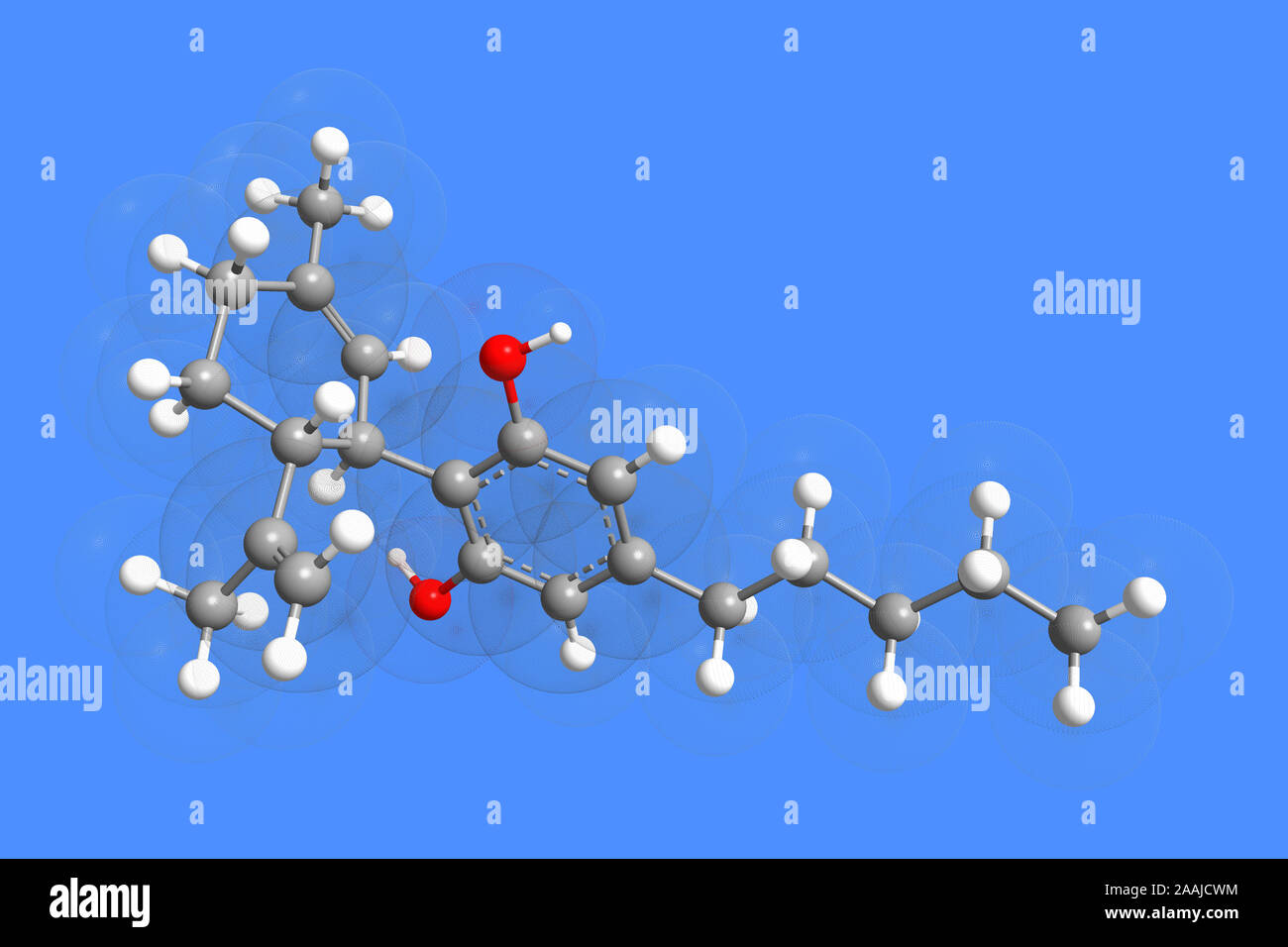 La molecola di cannabidiolo Foto Stock
