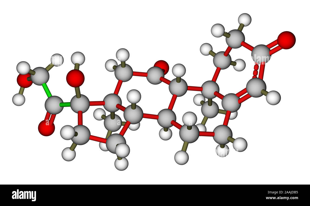Cortisone struttura molecolare Foto Stock