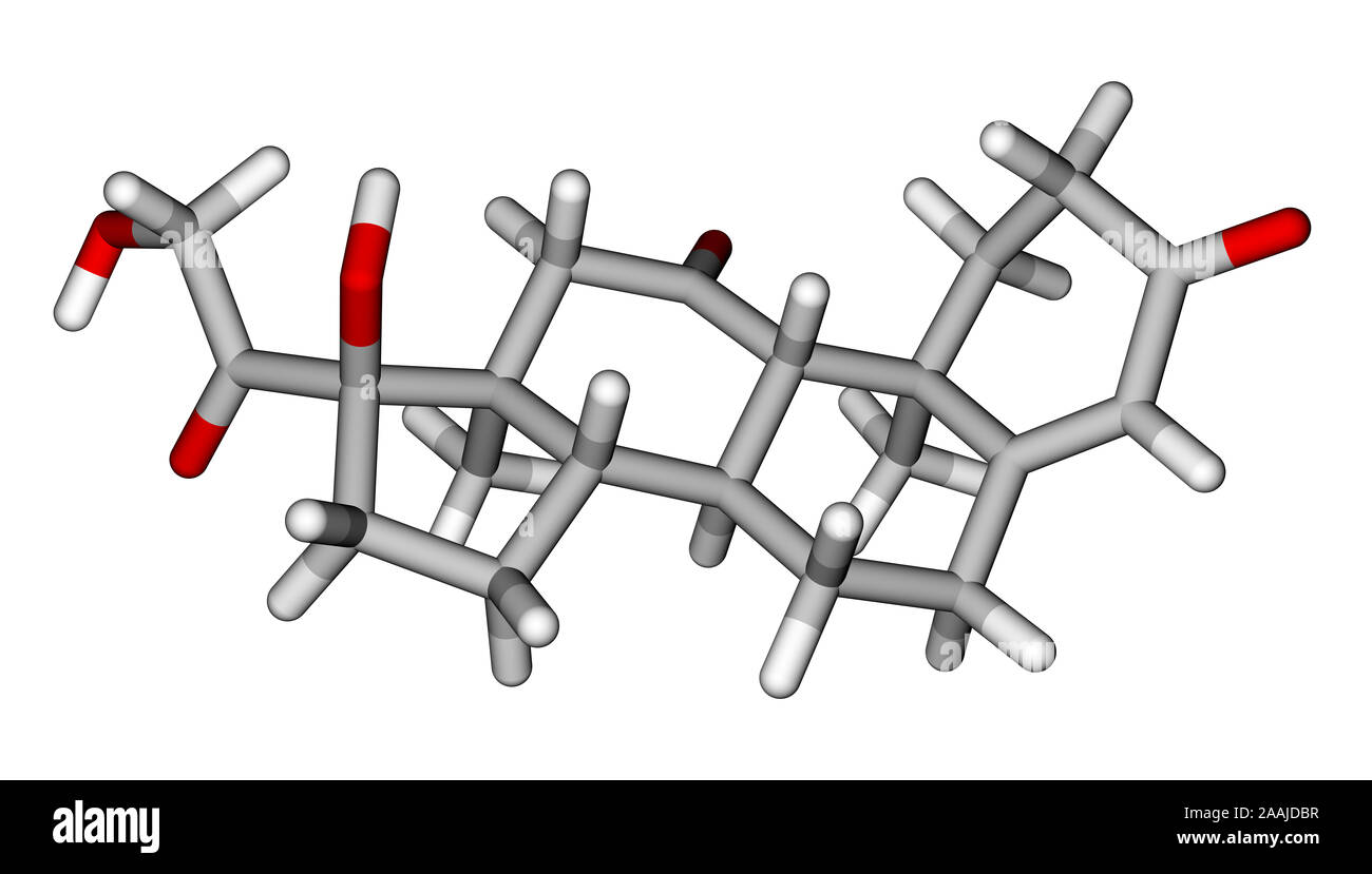 Cortisone bastoni modello molecolare Foto Stock