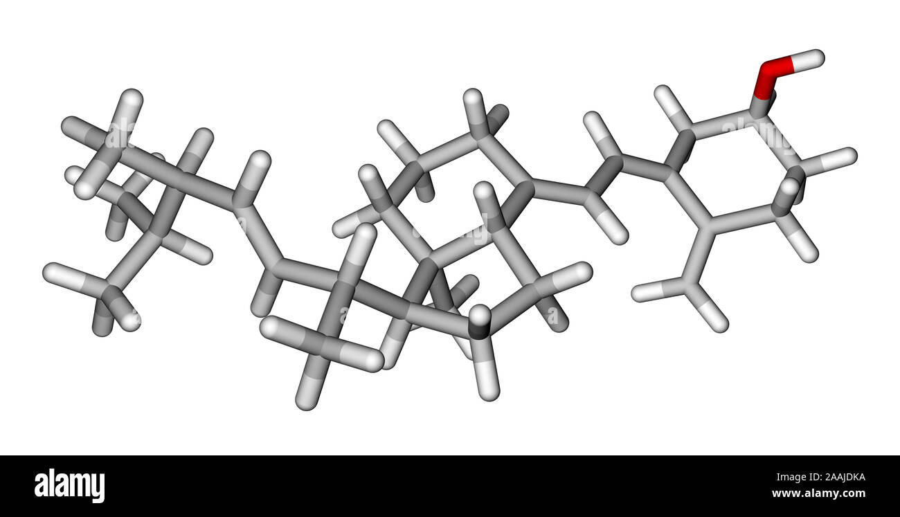 La vitamina D2 (Ergocalciferol) 3D modello molecolare Foto Stock