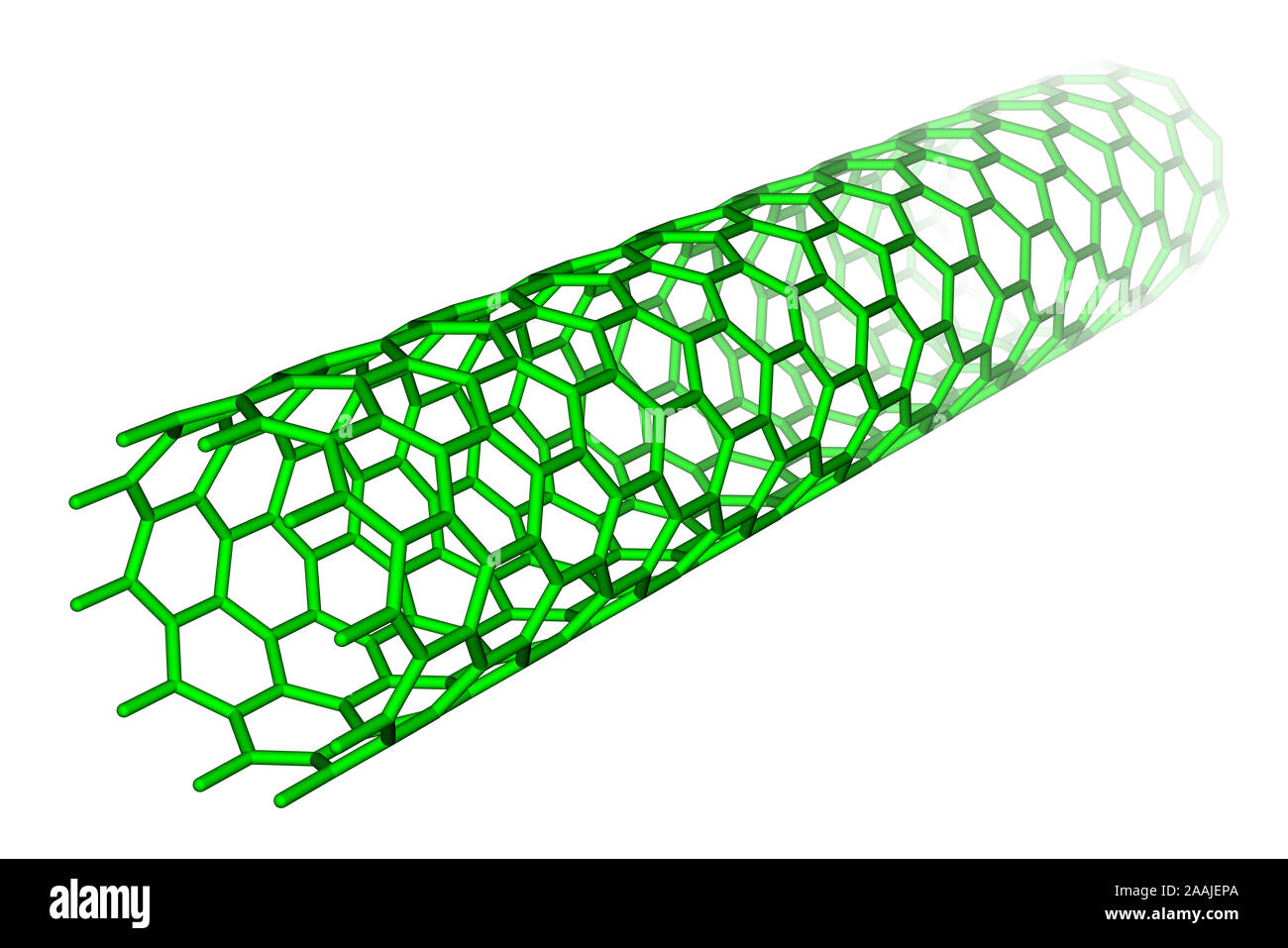 Nanotubo di carbonio modello bastoni Foto Stock
