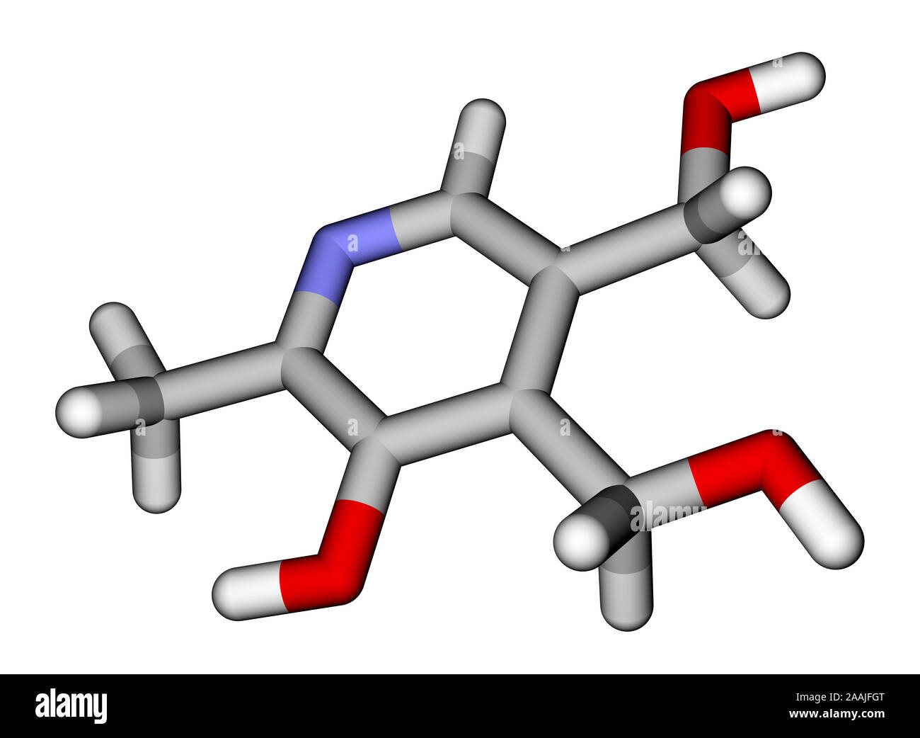 Piridossina (vitamina B6) struttura molecolare Foto Stock
