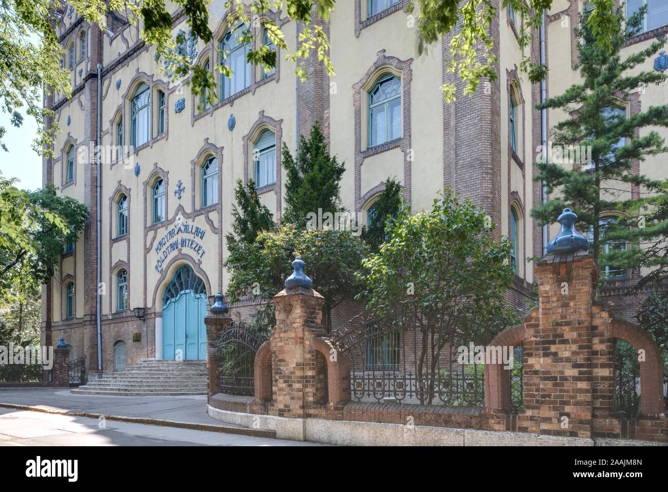 Budapest, Geologisches Institut, Ödön Lechner 1899 Foto Stock